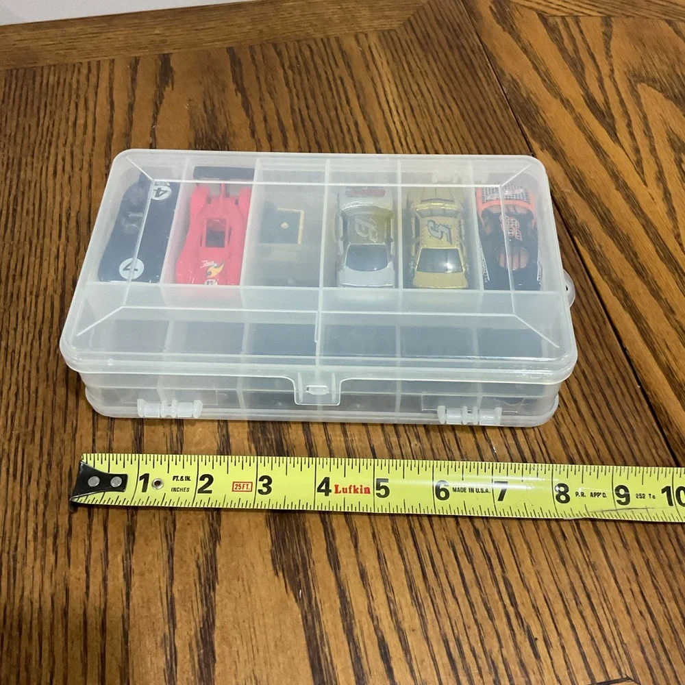 Set of 12 Die-Cast Toy Cars in 2 sided Storage Case